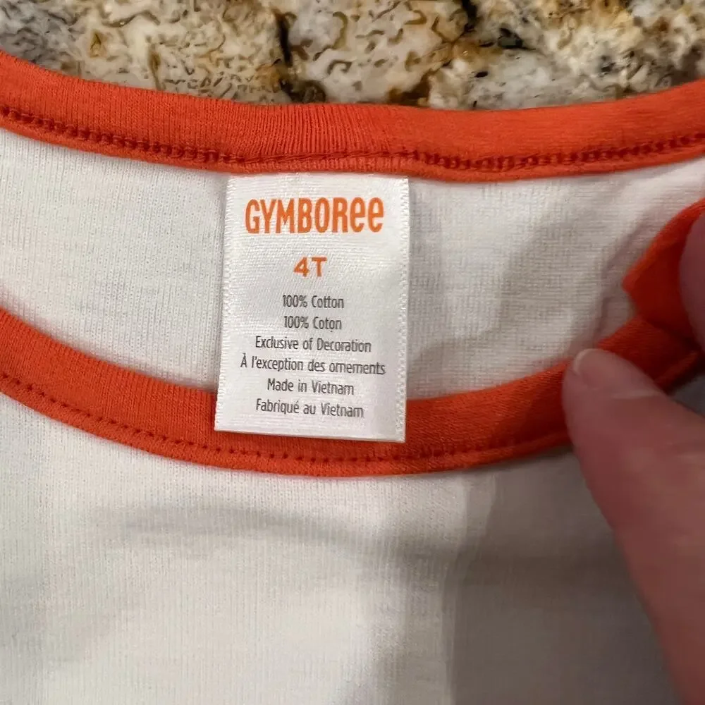 NWT Gymboree Ivory & Orange Striped Leggings & Halloween Cat/Pumpkin Top